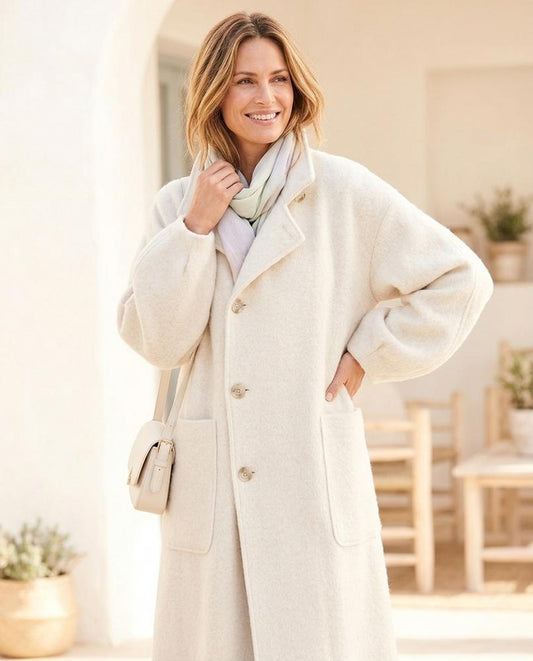 Witt Mode - Rolev | Hochgeschlossen Asymmetrisch Mantel Damen