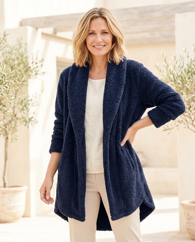 Witt Mode - Mamar | Asymmetrischer Plüschiger Cardigan Damen