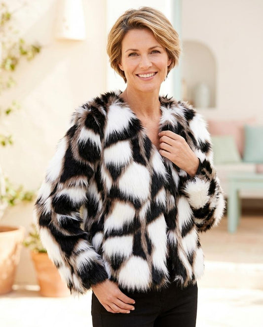 Witt Mode - Kemor | Gemustert Verschlusslos Jacke Damen