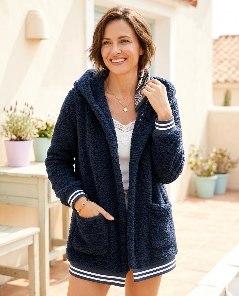 Witt Mode - Nenor | Plüschig Verschlusslos Jacke Damen