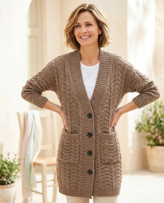 Witt Mode - Lotor | Grobgestrickt Geknöpft Strickjacke Damen