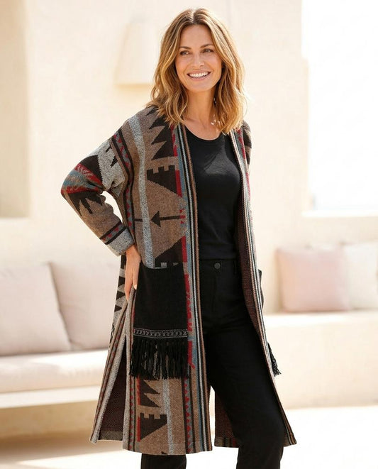 Witt Mode - Nepos | Gemustert Langärmlig Cardigan Damen