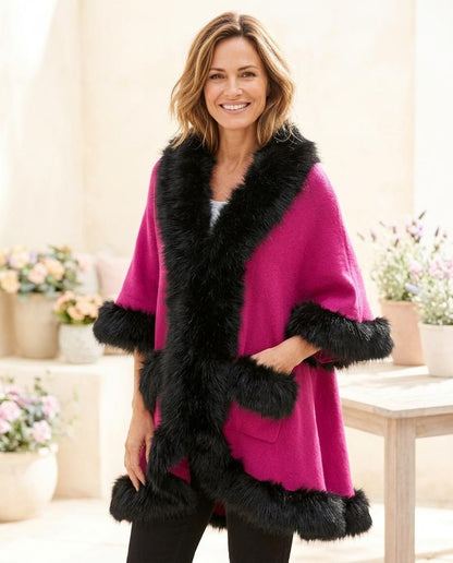 Witt Mode - Eahor | Pelzbesetzter Offener Cardigan Damen