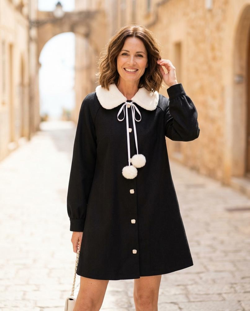 Witt Mode - Eedak | Verziert Mit Fellkragen Kleid Damen