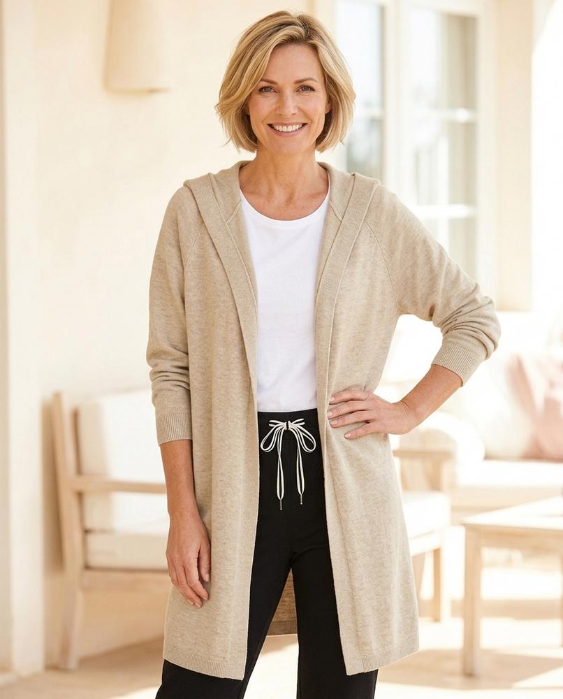 Witt Mode - Duzil | Langer Gestrickter Cardigan Damen