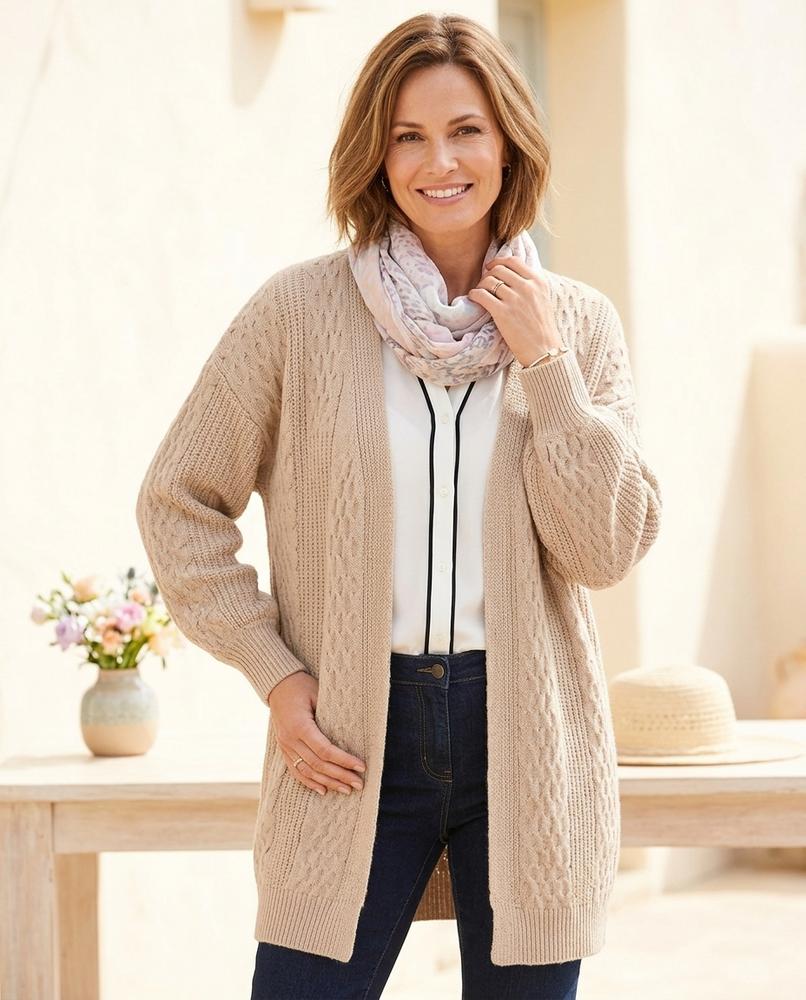 Witt Mode - Komid | Strukturierter Verschlussloser Cardigan Damen