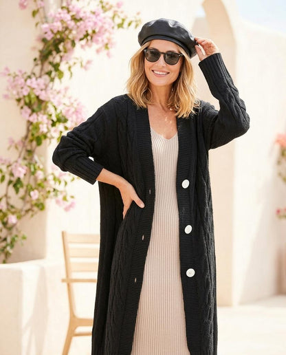 Witt Mode - Carun | Lang Gezopft Strickjacke Damen