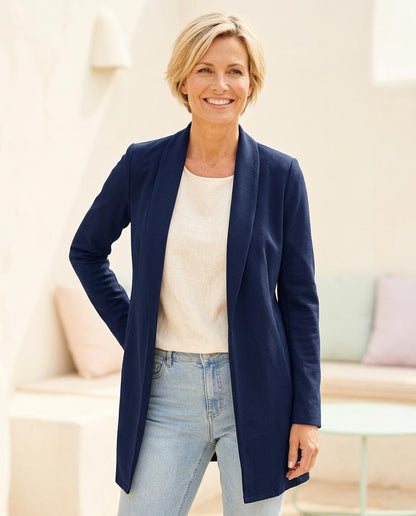 Witt Mode - Tadin | Verschlussloser Strukturierter Mantel Damen