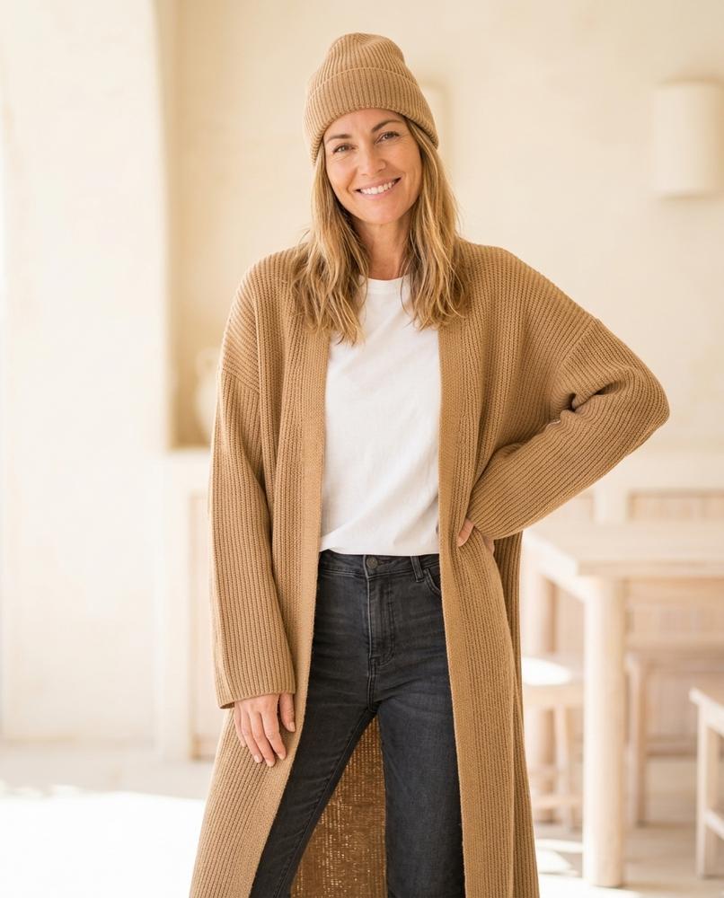 Witt Mode - Curik | Langgeschnitten Gerippt Cardigan Damen
