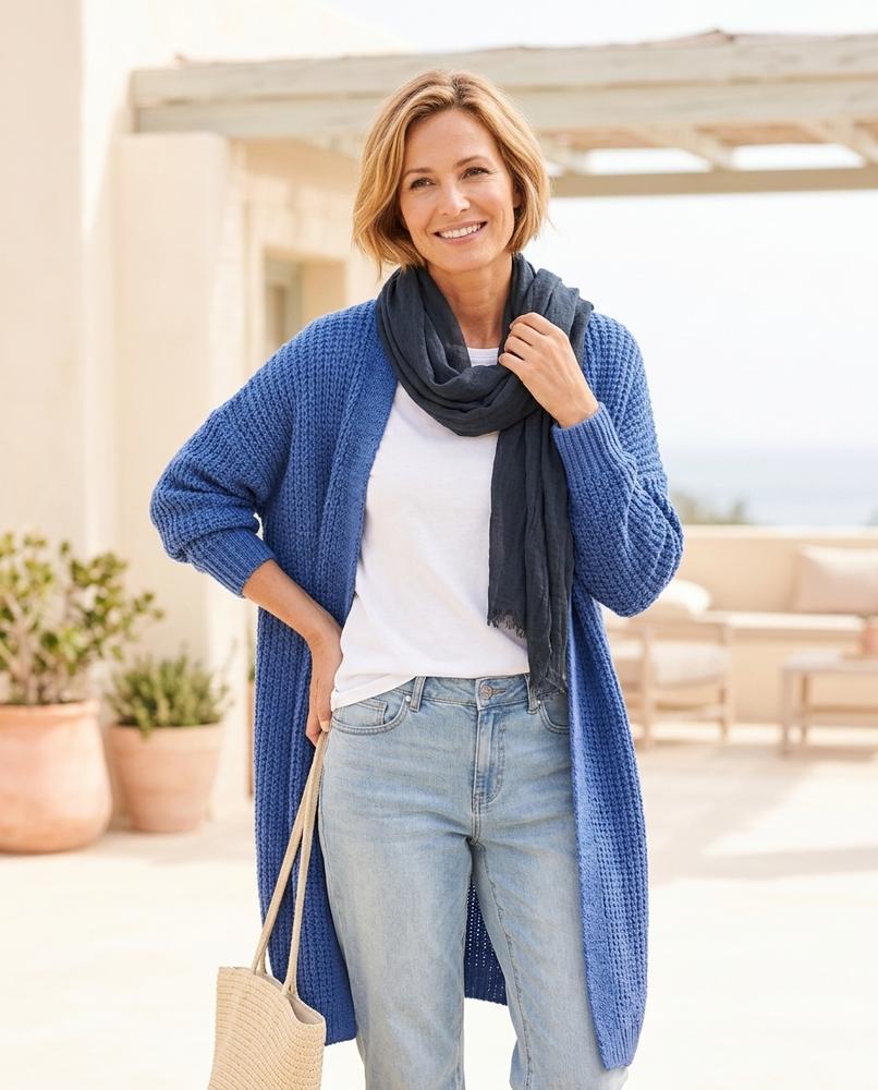 Witt Mode - Momen | Langgeschnittener Grobgestrickter Cardigan Damen