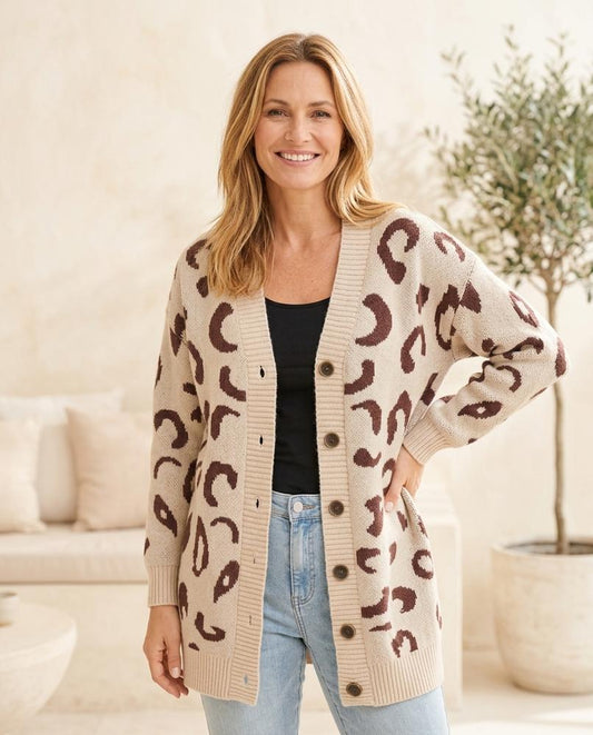 Witt Mode - Dasal | Gemusterter Geknöpfter Cardigan Damen