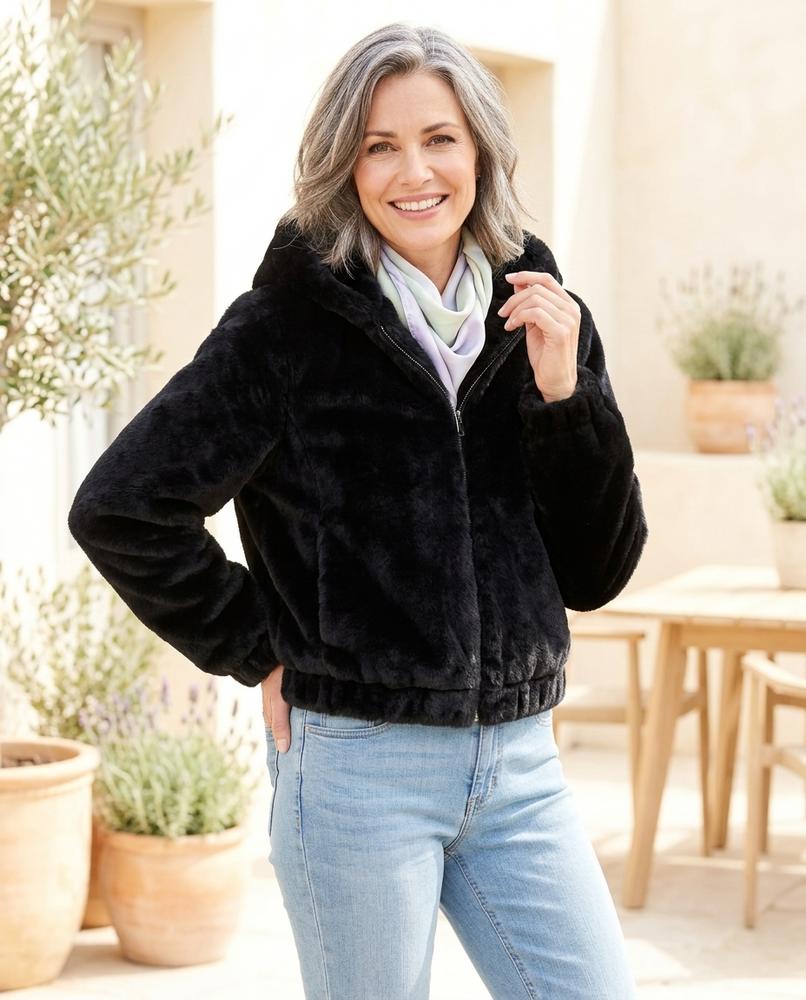 Witt Mode - Nilal | Plüschige Kurzgeschnittene Jacke Damen