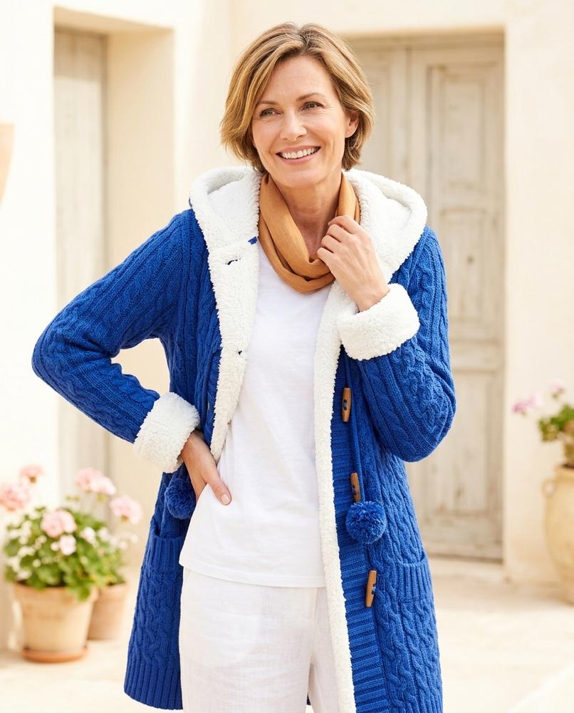 Witt Mode - Mamit | Gefütterte Strukturierte Strickjacke Damen