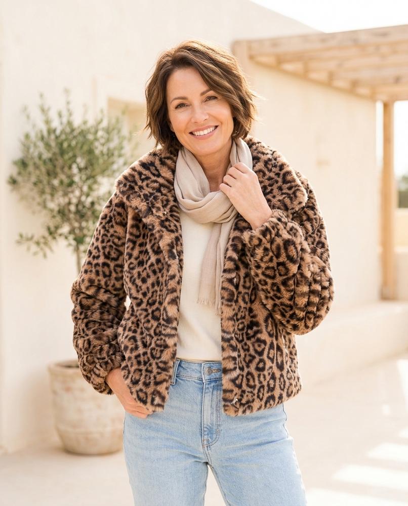 Witt Mode - Rehek | Plüschig Gemustert Jacke Damen