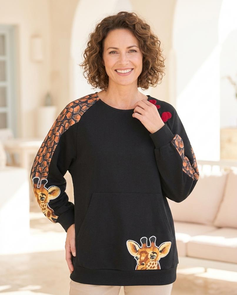 Witt Mode - Lidon | Asymmetrisches Besticktes Sweatshirt Damen
