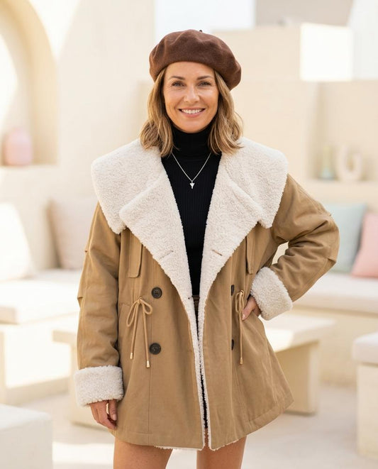 Witt Mode - Vufod | Gefütterter Sherpa Mantel Damen