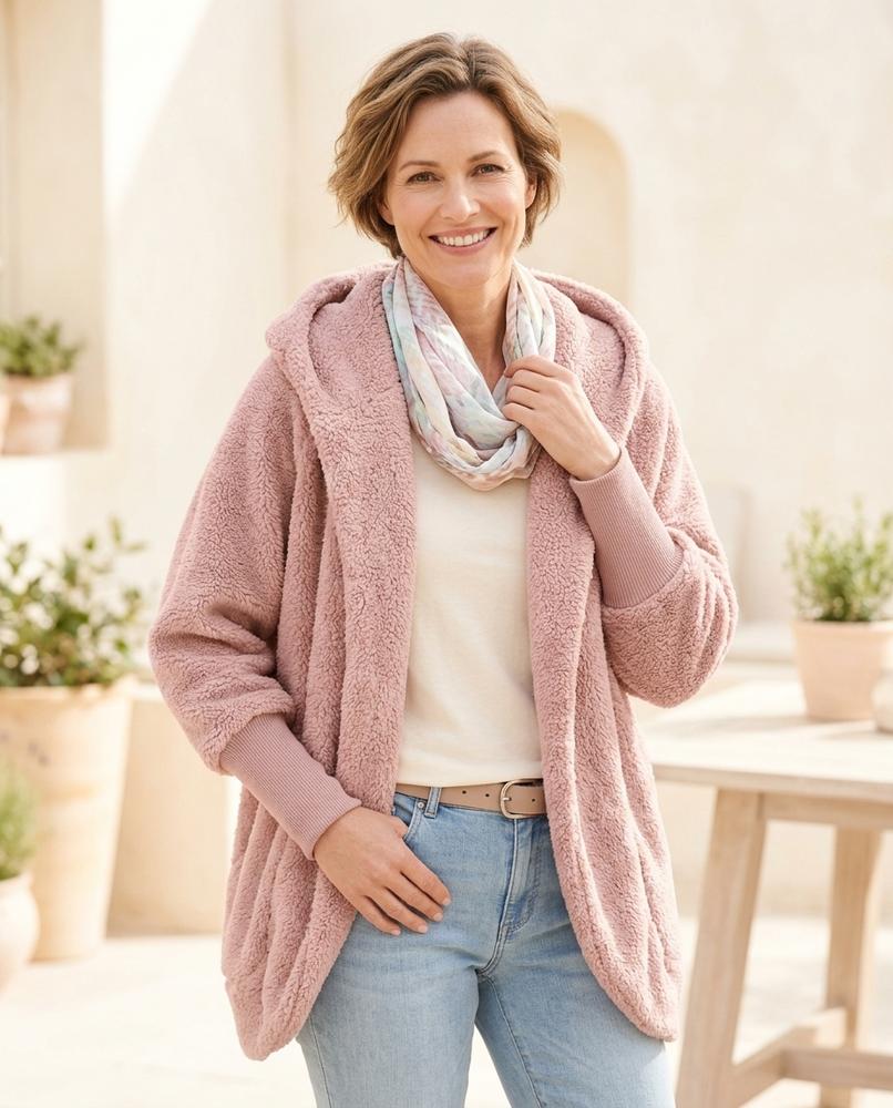 Witt Mode - Kusel | Verschlusslos Plüschig Cardigan Damen