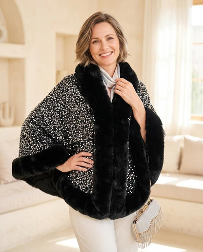 Witt Mode - Dekel | Paillettenbesetzt Pelzbesetzt Jacke Damen