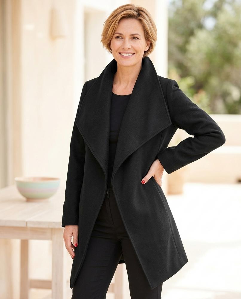 Witt Mode - Tadim | Verschlusslos Asymmetrisch Mantel Damen