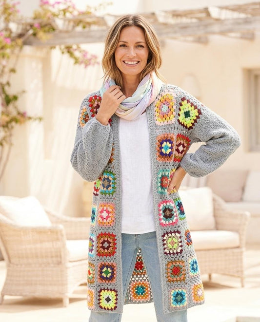 Witt Mode - Linun | Mehrfarbiger Häkel Cardigan Damen