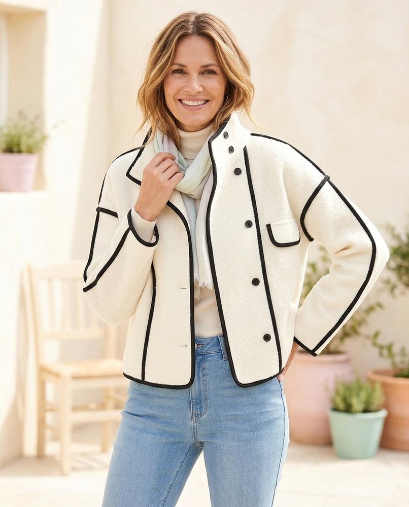 Witt Mode - Doram | Kontrastfarbene Strukturierte Jacke Damen