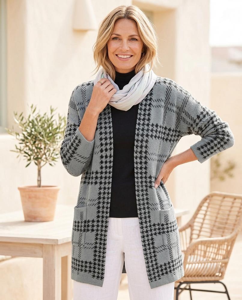 Witt Mode - Netid | Karierter Offener Cardigan Damen