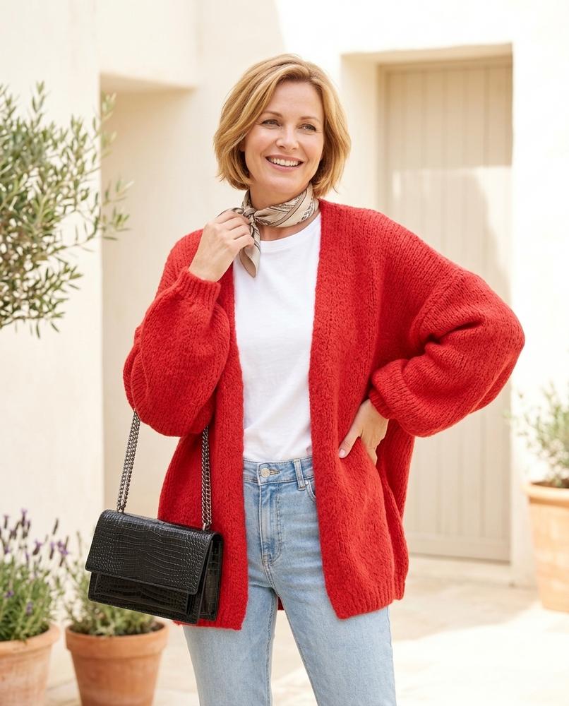 Witt Mode - Sesam | Grobgestrickter Offener Cardigan Damen