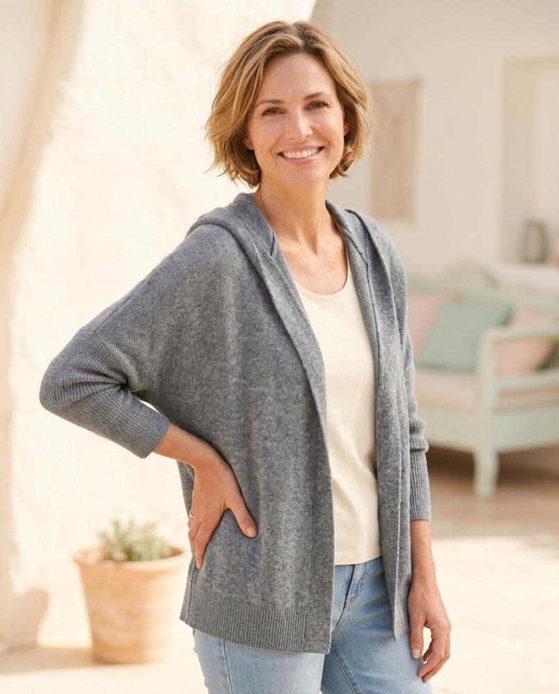 Witt Mode - Yegik | Strukturierter Offener Cardigan Damen