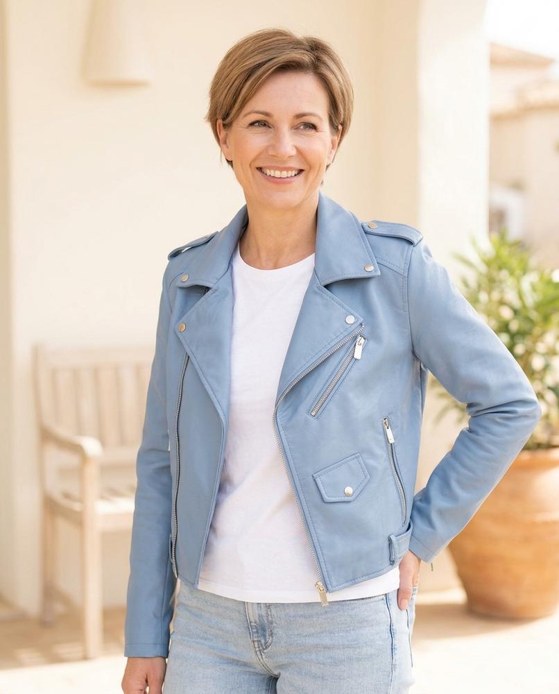 Witt Mode - Corod | Asymmetrisch Tailliert Lederjacke Damen