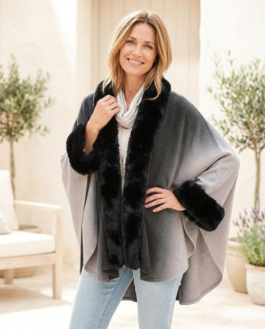Witt Mode - Renuv | Farbverlaufender Pelzbesetzter Cardigan Damen