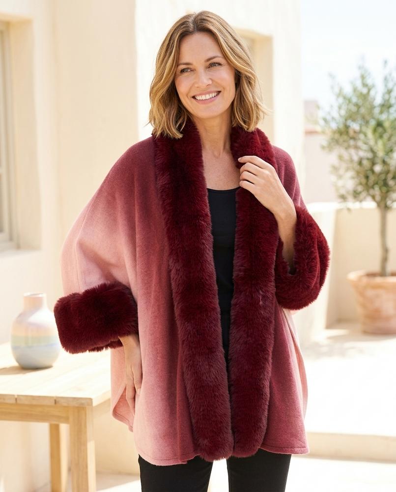 Witt Mode - Renuv | Farbverlaufender Pelzbesetzter Cardigan Damen
