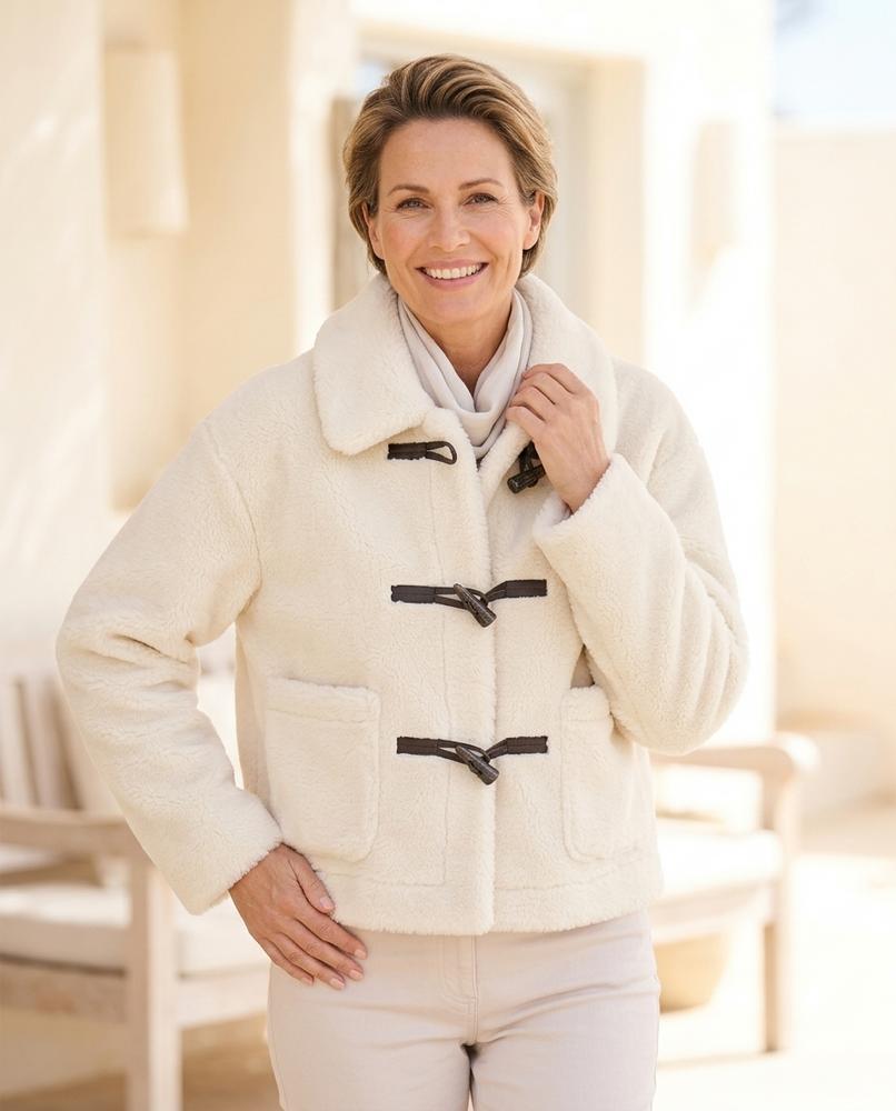 Witt Mode - Tegam | Plüschige Kurzgeschnittene Jacke Damen