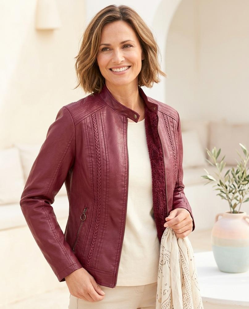 Witt Mode - Yumuk | Gefüttert Tailliert Lederjacke Damen