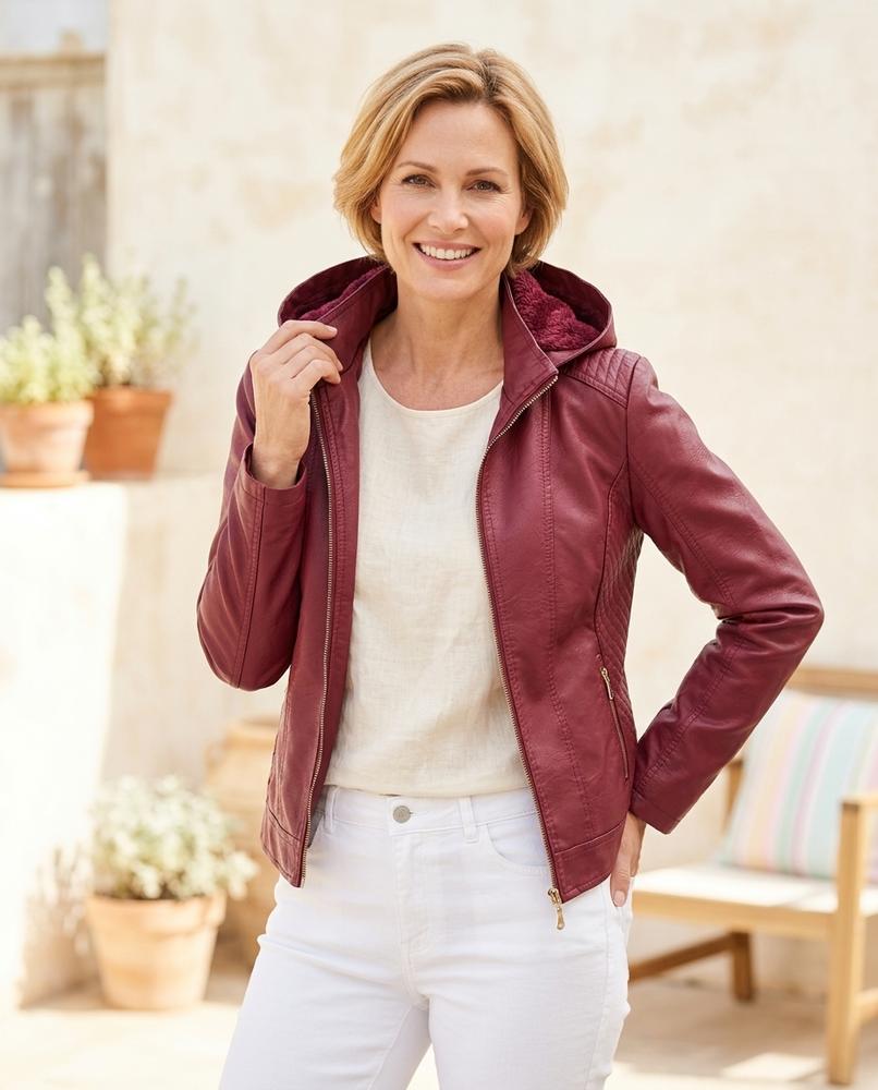Witt Mode - Supas | Gefütterte Taillierte Lederjacke Damen