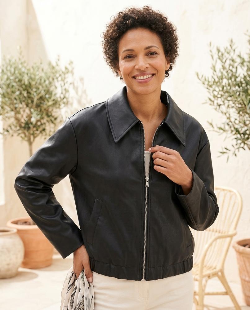 Witt Mode - Mater | Kurzgeschnittene Kunstleder Jacke Damen