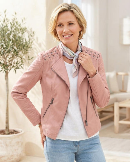 Witt Mode - Nowen | Asymmetrisch Tailliert Lederjacke Damen
