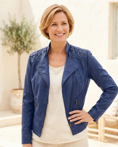 Witt Mode - Nowen | Asymmetrisch Tailliert Lederjacke Damen