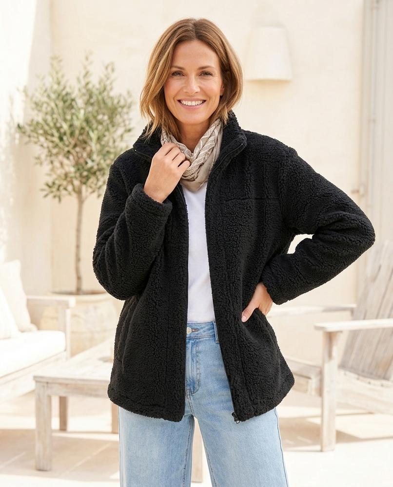 Witt Mode - Temol | Hochgeschlossene Plüschige Jacke Damen