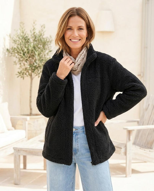 Witt Mode - Temol | Hochgeschlossene Plüschige Jacke Damen