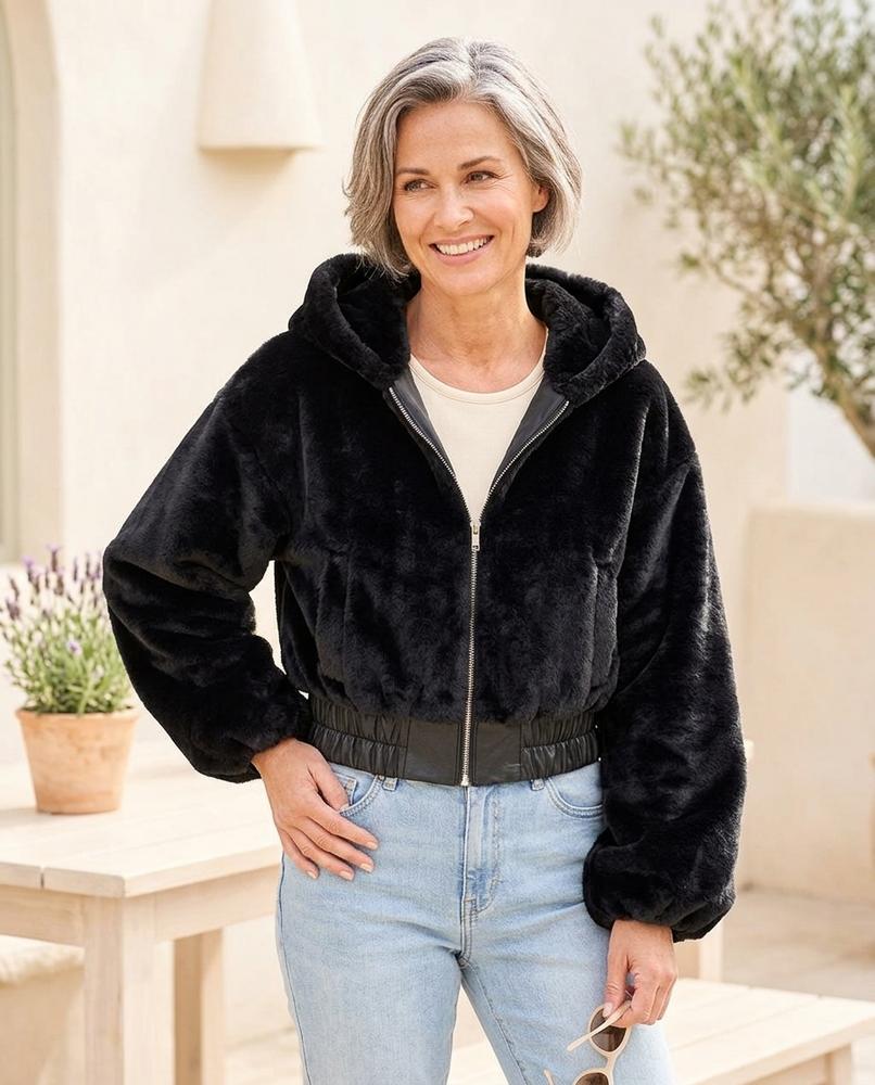 Witt Mode - Cimal | Plüschige Kurzgeschnittene Jacke Damen