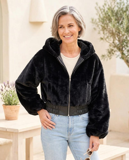 Witt Mode - Cimal | Plüschige Kurzgeschnittene Jacke Damen