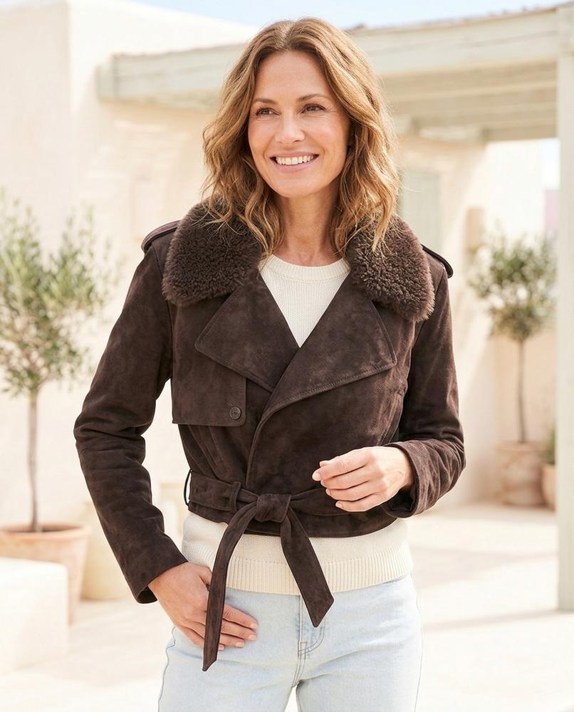 Witt Mode - Kefom | Wildledern Gewickelt Lederjacke Damen