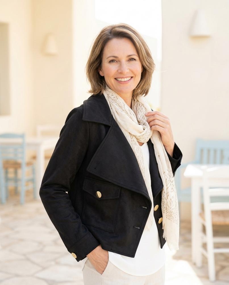 Witt Mode - Tedon | Kurze Verschlusslose Jacke Damen