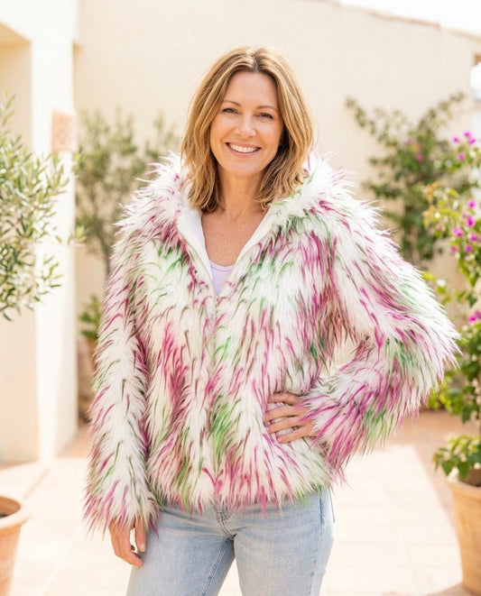 Witt Mode - Sefot | Langhaarig Mehrfarbig Jacke Damen