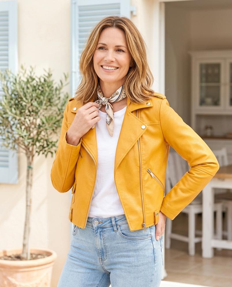 Witt Mode - Nitom | Asymmetrische Taillierte Lederjacke Damen
