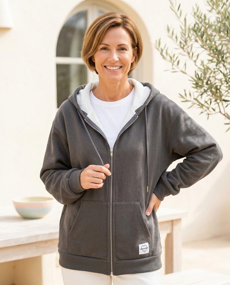 Witt Mode - Lebor | Locker Geschnittener Struktur Hoodie Damen