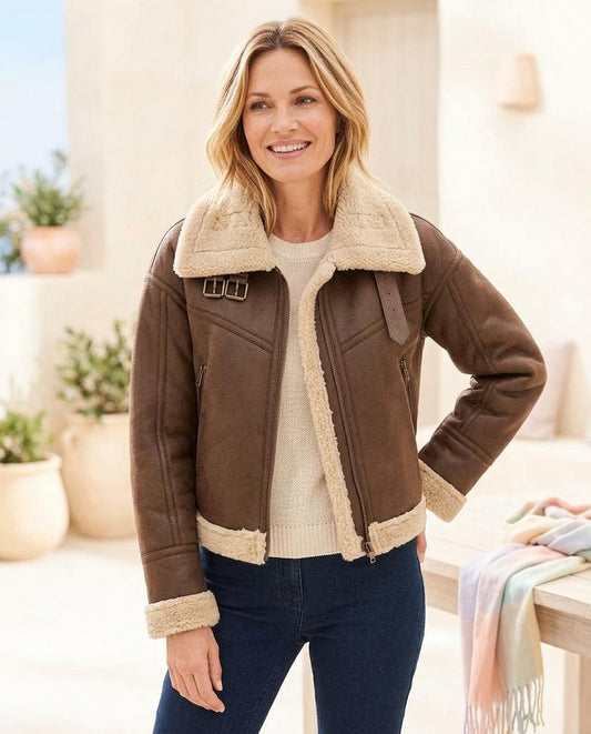 Witt Mode - Lipos | Gefütterte Kurz Geschnittene Lederjacke Damen