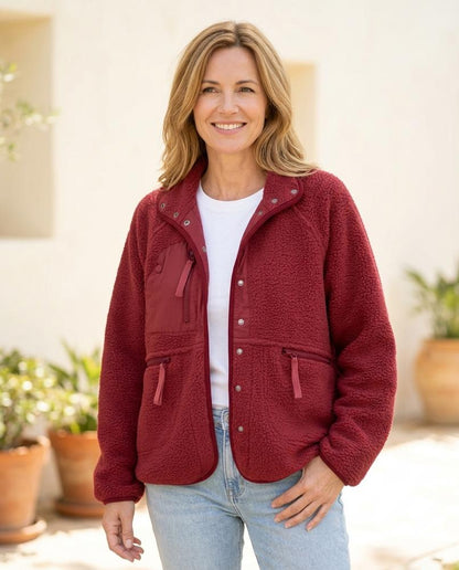 Witt Mode - Eisat | Druckknopf Fleece Jacke Damen