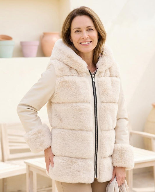 Witt Mode - Rumod | Gefütterte Kunstpelzbesetzte Jacke Damen