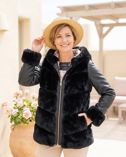 Witt Mode - Rumod | Gefütterte Kunstpelzbesetzte Jacke Damen